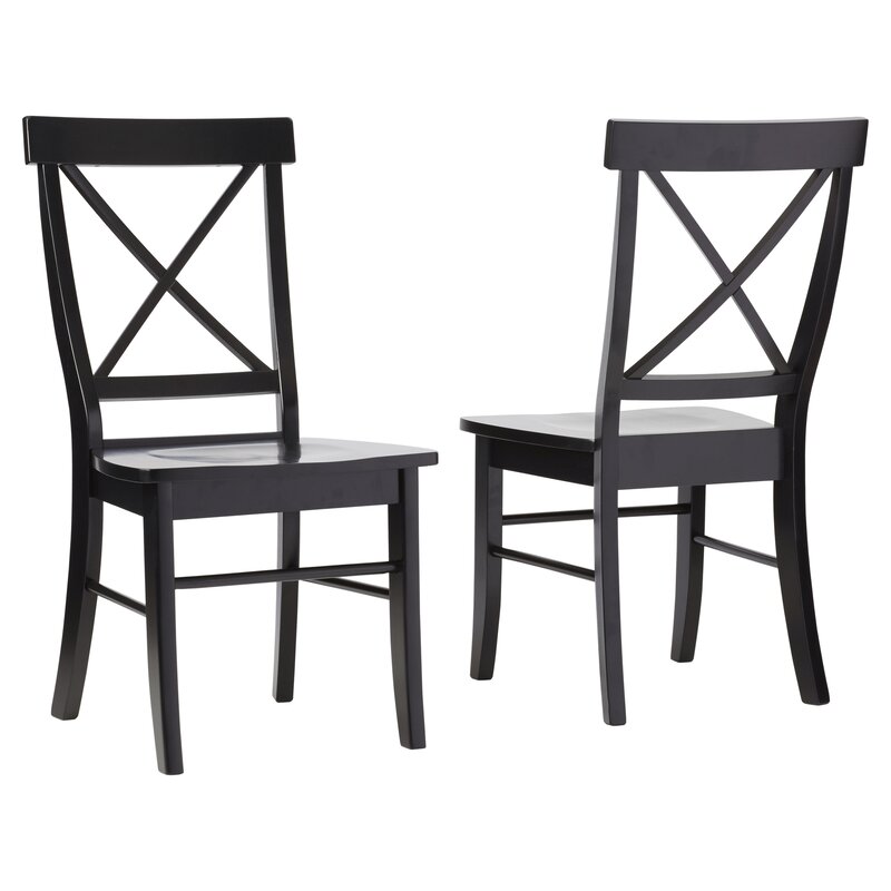 August Grove Sawyer Cross Back Solid Wood Dining Chair & Reviews | Wayfair